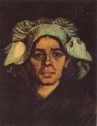 Vincent Van Gogh Head of a Peasant Woman with Whit Cap (nn040 oil painting picture wholesale